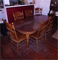 Wooden dining room table, 78" x 42" x 31" -