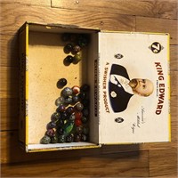 Cigar Box with Vintage Marbles