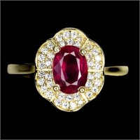 Natural Pigeon Blood Red Ruby Ring