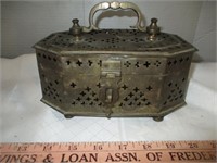 Vintage Brass Large Cricket Box
