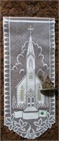 Lace Church (hanging, full length 25"x 11 1/4") wi