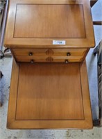 MAPLE STEP TOP WITH DRAWER END TABLE