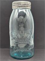 Teal Bulge HG Crown Jar