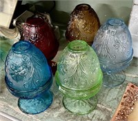 5 ASSORTED COLORS SANDWICH PATTERN FAIRY LAMPS