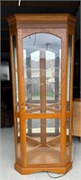 Lighted Corner Curio Cabinet