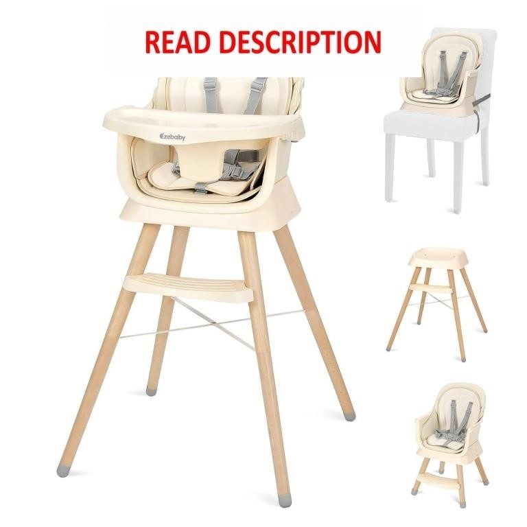 Portable Baby High Chair  Cream  6-in-1