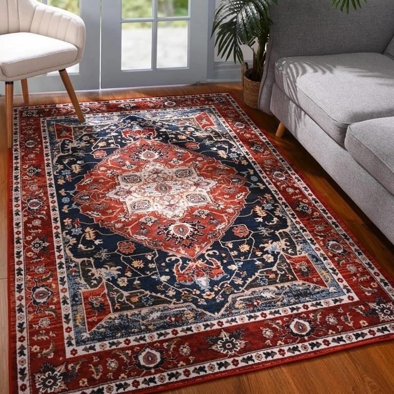 Oriental Medallion Retro Rugs  5.3x6.6ft