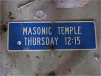 MASONIC TEMPLE SIGN