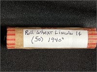 50 1940S LINCOLN WHEAT PENNIES