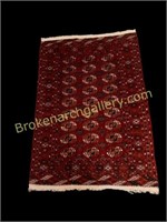 Vintage Turkish Silk Throw Rug