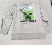 Size 130 (20" Long),Minecraft Kids Sweatshirt Sequ