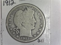 1912 Barber Half Dollar