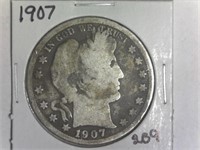 1907 Barber Half Dollar