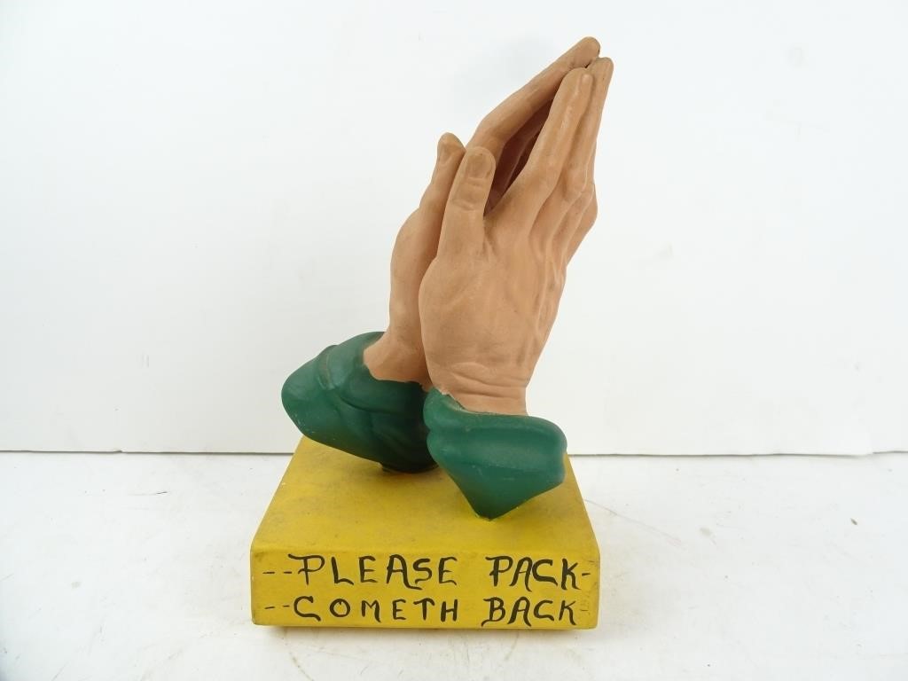 Vintage Green Bay Packers Homemade Praying Hands