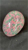 Glass egg, approximately 3 inches