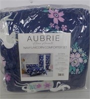 Aubrie Navy Unicorn Comfort Set. Full.