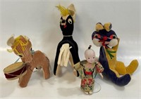 SWEET LOT OF VINTAGE MADE IN JAPAN CLOTH ANIMALS