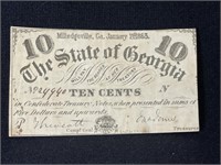 1863 STATE OF GEORGIA CONFEDERATE