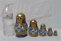 Russian Wooden Nesting Dolls ~ Set of 5