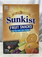 Sunkist Fruit Snacks 80 Pouches (BB 4/01/27)