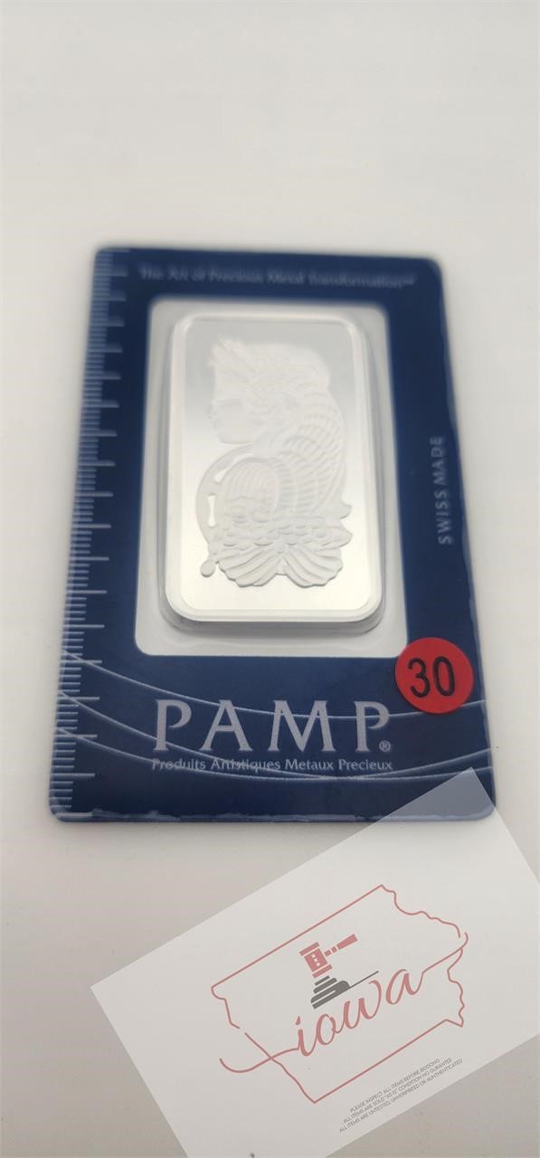 PAMP 1 OZ BAR SILVER Certificate # C130228