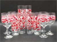 Valentine's Glasses and Wine Glasses