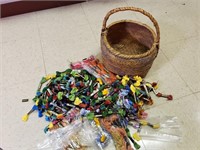 Basket of Embroidery Floss