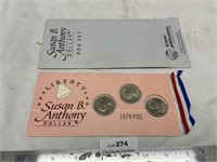 1979 PDS Susan B Anthony Dollar Set