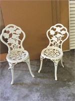 Metal coated patio chairs
