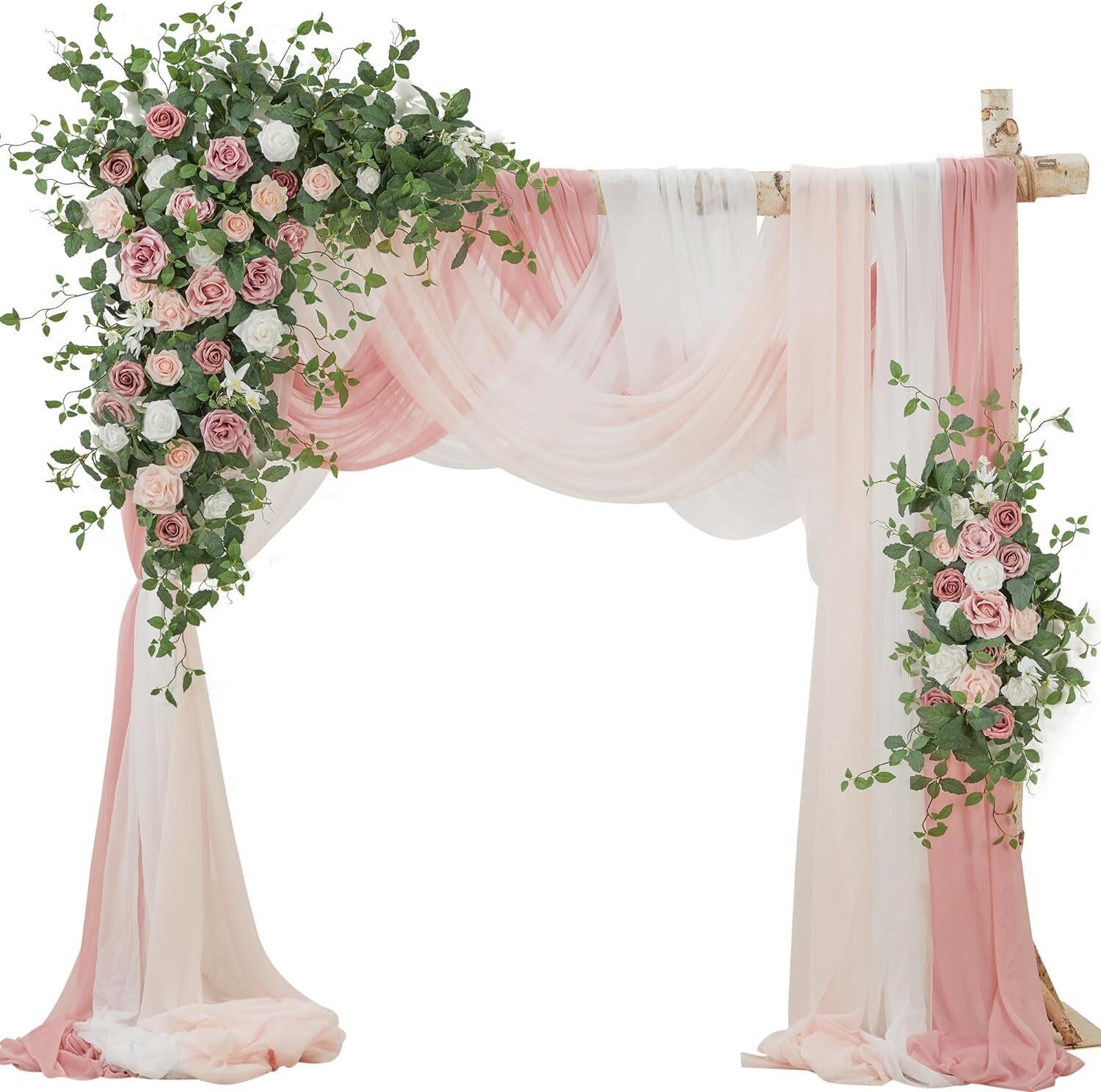 $199 Wedding Arch Flowers with Drapes Kit