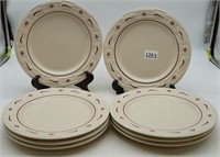 Longaberger Pottery Set of 8 Woven Traditions