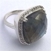 $650 Silver Labradorite  Ring