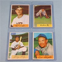(4) 1954 Bowman Hall of Famers Baseball Cards