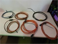 Six extention cords. Good condition
