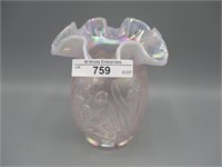 Fenton 5" iridised Daffodil vase