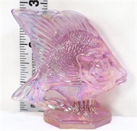Fenton miniature pink carnival fish