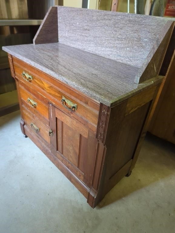 Antique Victorian Walnut Washing Table with