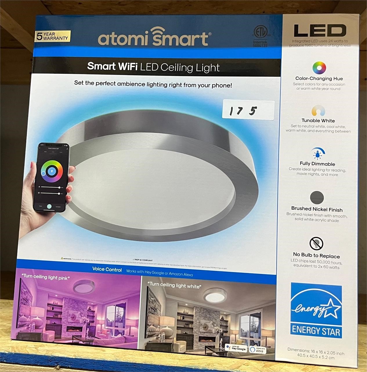 atomi smart Smart Wifi LED Ceiling Light