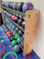 4 tier bowling ball rack - balls sold separately