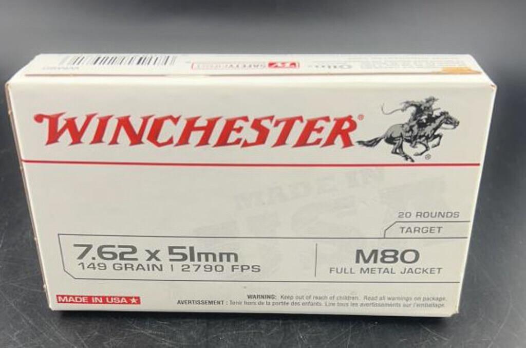 Winchester 7.62x51mm M80 Full Metal - 148GR -