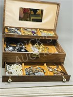 vintage jewelry chest & costume jewelry