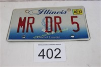 MR DR 5 Illinois License Plate