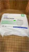 Adult underwear, size large