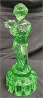 Vintage Cambridge tow kids uranium glass frog