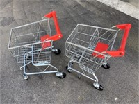 (2) Melissa & Doug Mini Shopping Carts