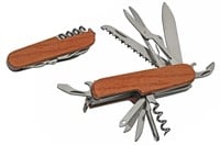 3.5" Wooden Handel Multifunctional Folding Knife