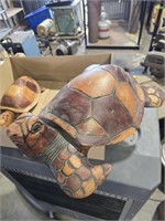 2 Wooden Turtles Handmade in Jamaica