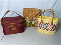 Lot of Purses and Cosmetic Bag