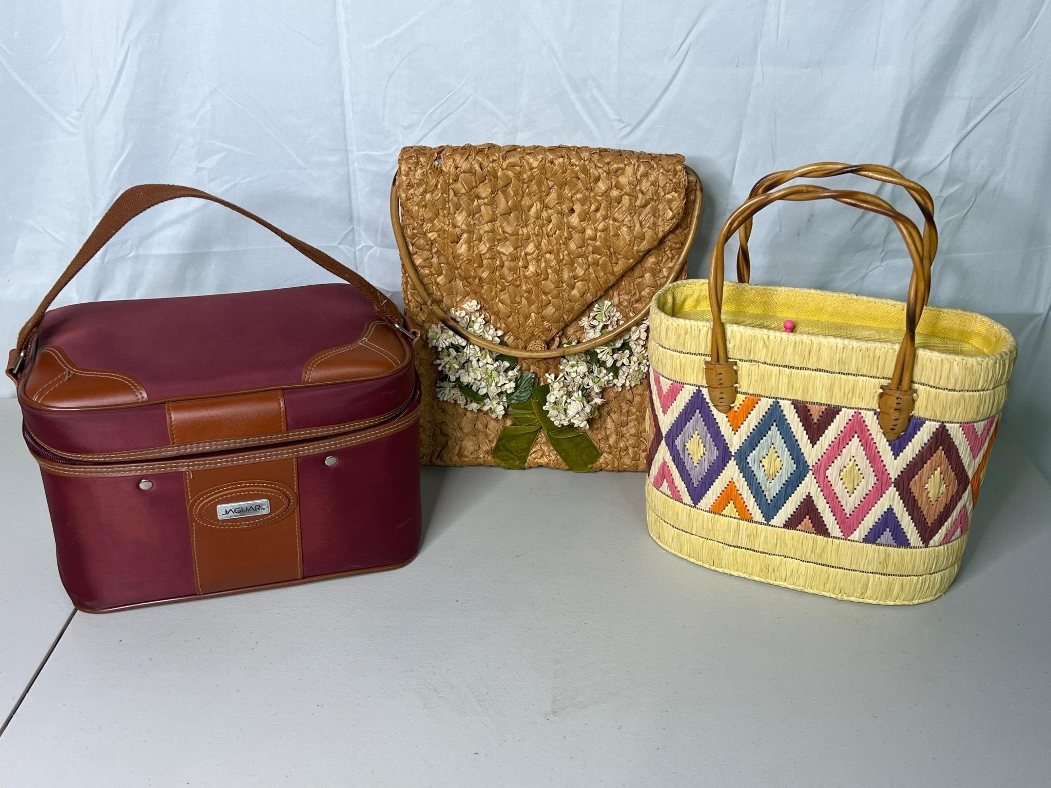 Lot of Purses and Cosmetic Bag
