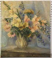 Signed M. H. Gard '54 Oil On Canvas Still Life